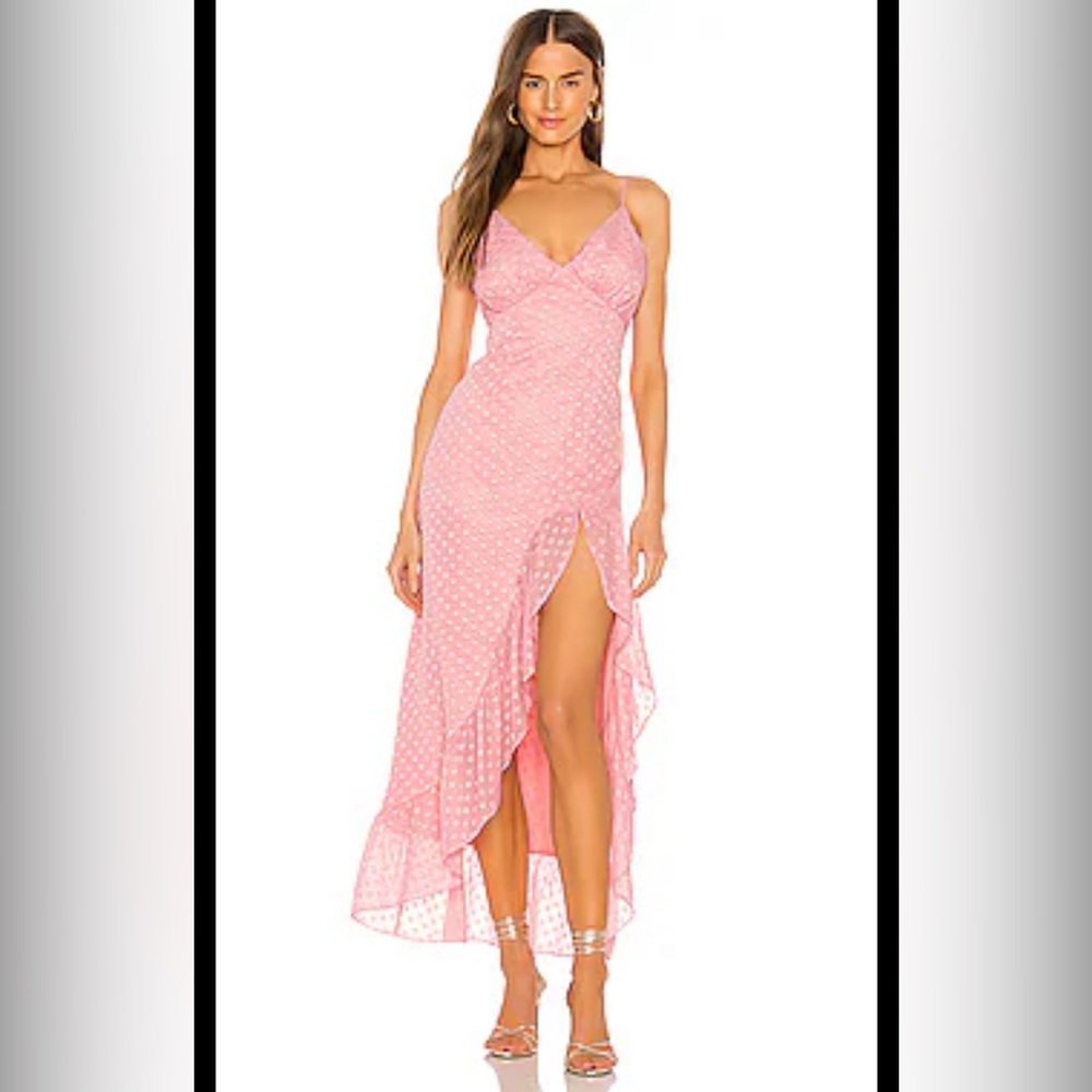 Privacy please maxi dress in peony pink with hearts